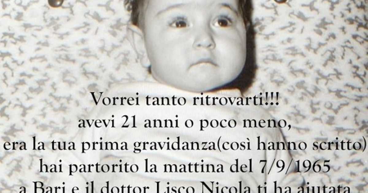 "Vorrei tanto ritrovarti", la barese Maria cerca la mamma: l'ha abbandonata 50 anni fa